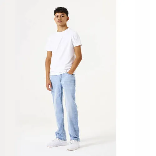 Garcia straight leg jeans high waist light blue denim, foto 2