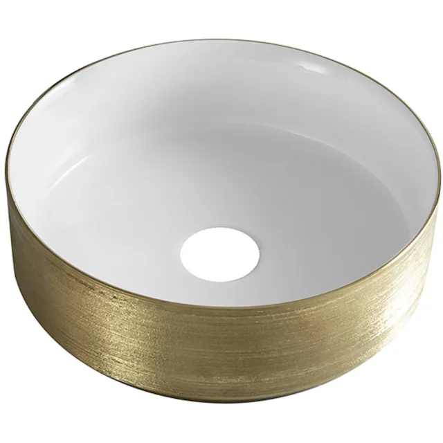 Boss & Wessing BWS Dink waskom 36 cm rond geborsteld goud