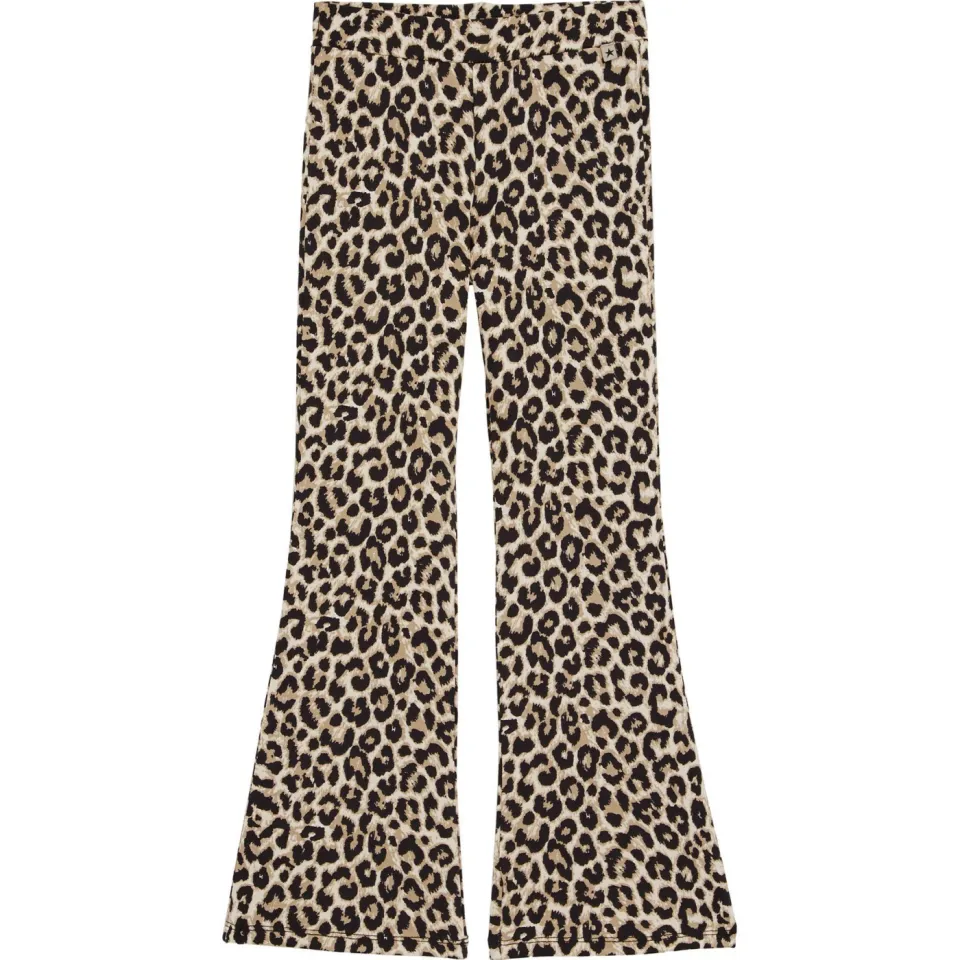 WE Fashion flared broek met panterprint multi, foto 2