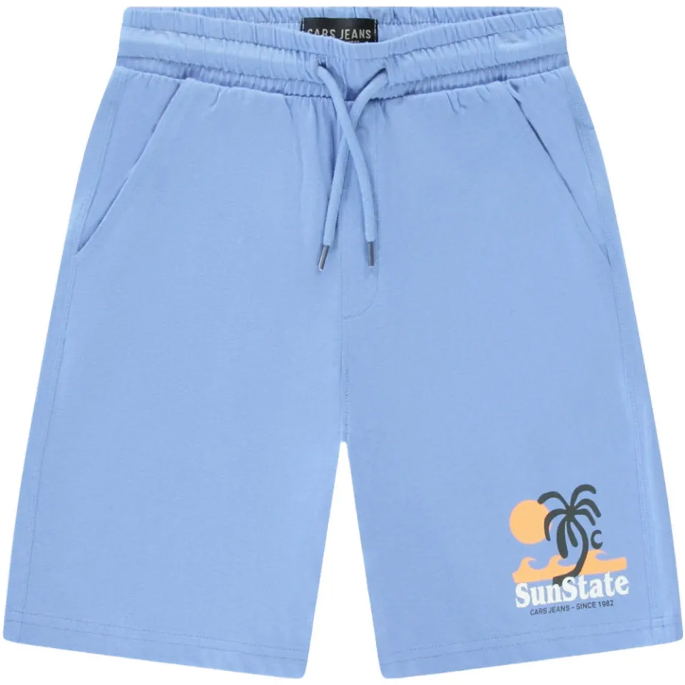 Cars joggingshort lichtblauw met print, foto 2
