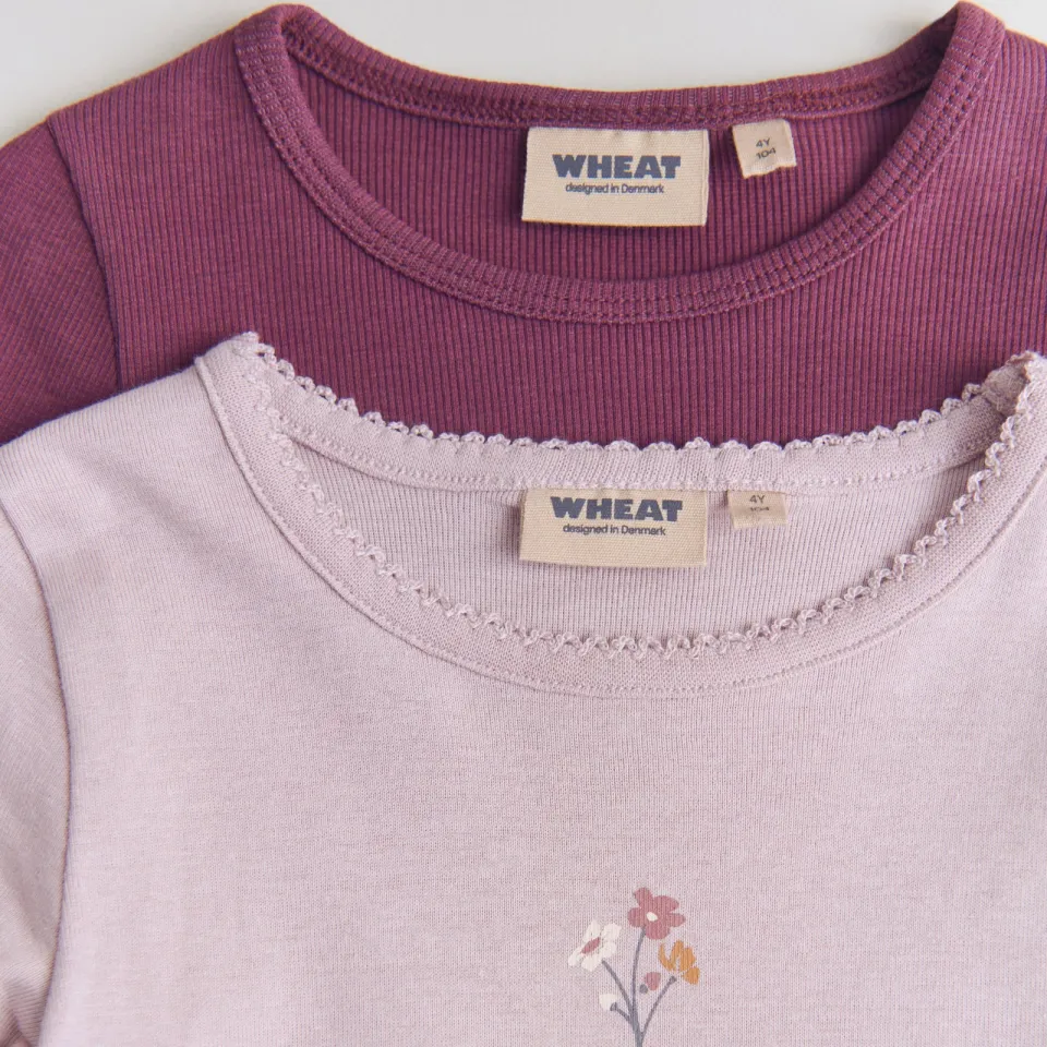 Wheat aansluitende longsleeve donkerrood, foto 3
