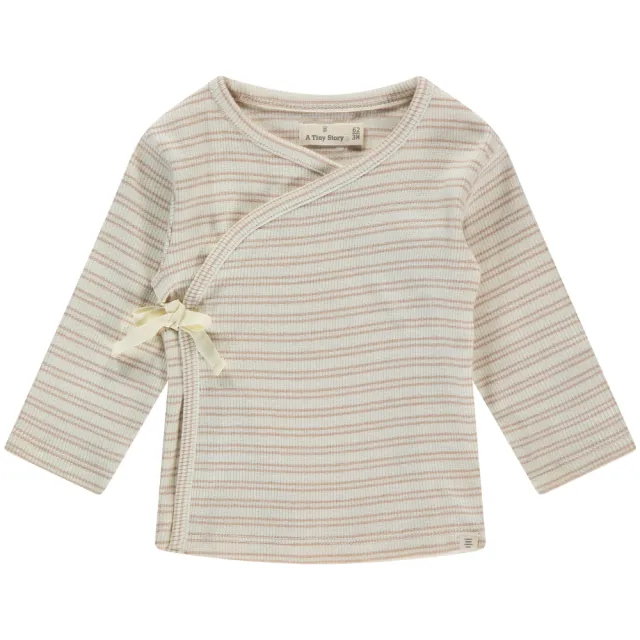 A Tiny Story gestreepte longsleeve beige, foto 2
