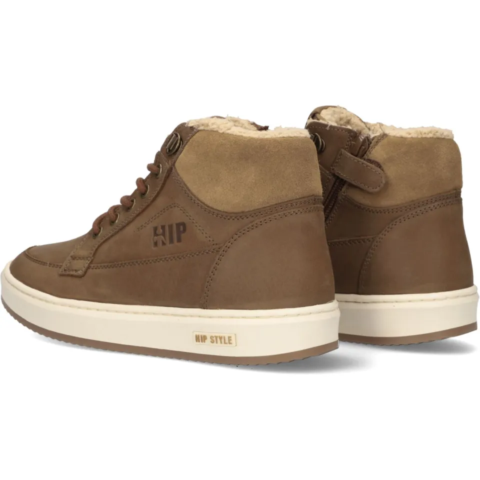 Hip H2136 hoge leren sneaker bruin, foto 6