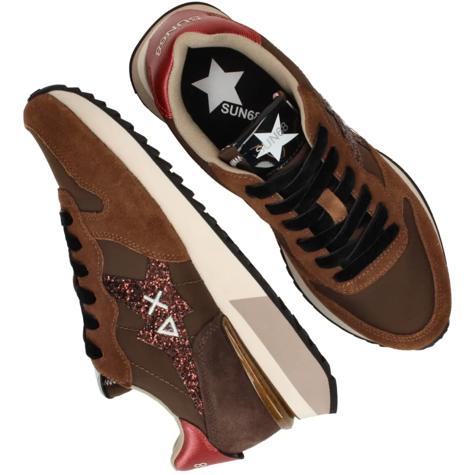 Sun68 Stargirl Glitter Logo sneakers bruin, foto 7