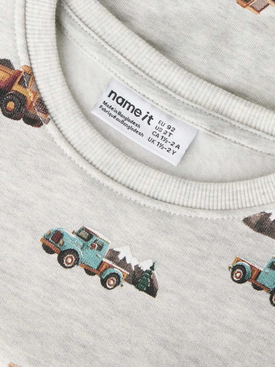 NAME IT MINI sweater met print - lichtgrijs All over print, foto 4