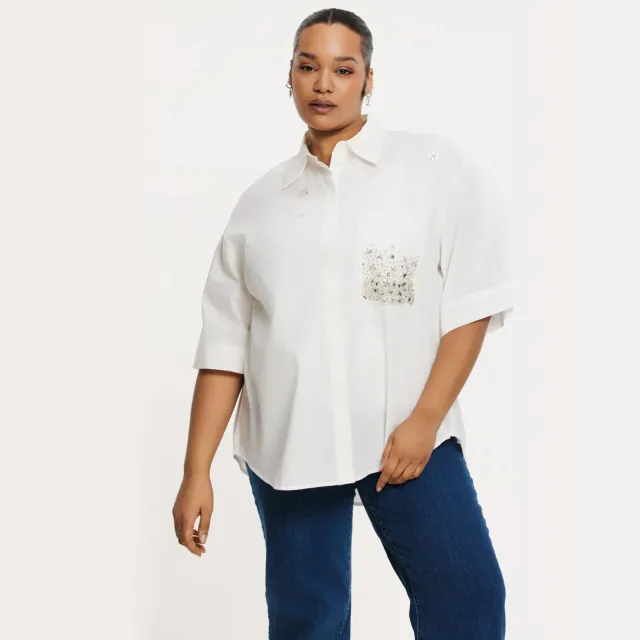Yoek blouse wit, foto 4