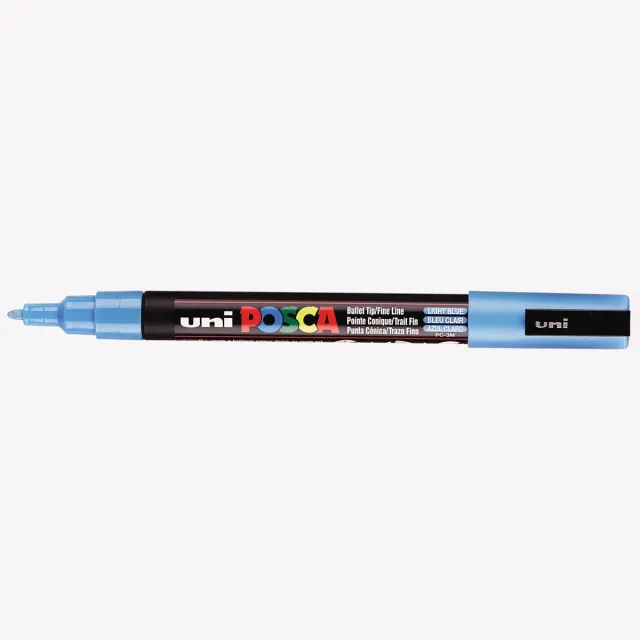 Posca marker met conische punt schrijfdikte fijn lichtblauw