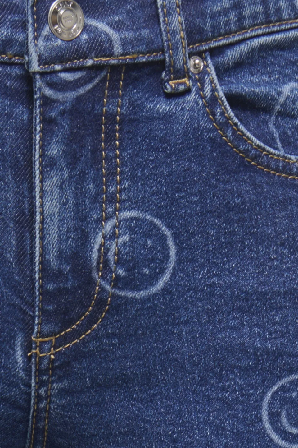 KIDS ONLY GIRL KOGJUICY regular waist wide leg jeans met print - donkerblauw, foto 5