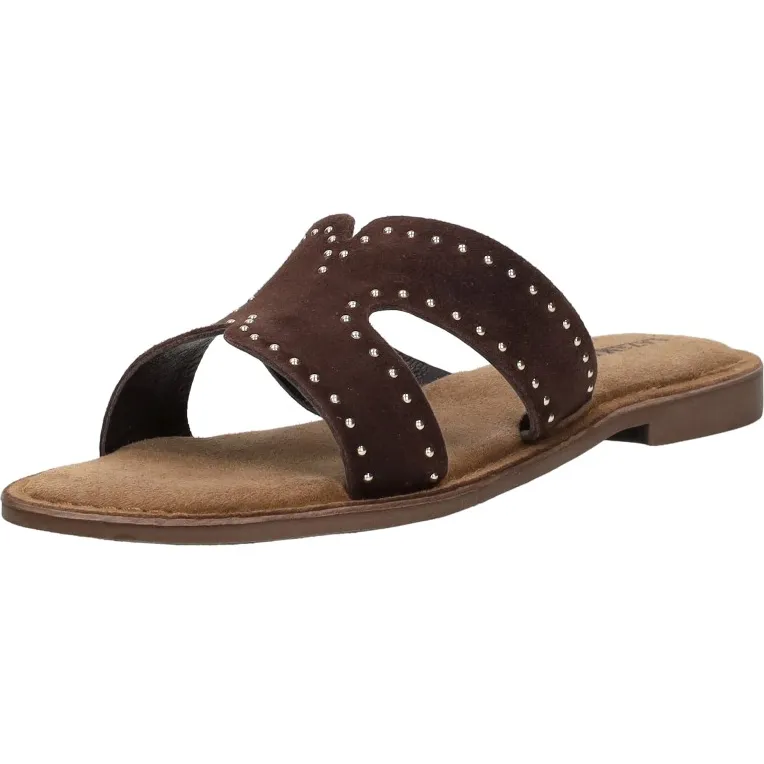 Lazamani Lina Small Studs slipper bruin, foto 4
