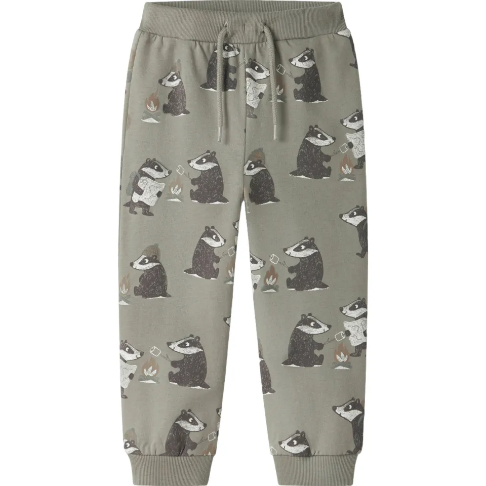 GUPPY MINI joggingbroek groen met print
