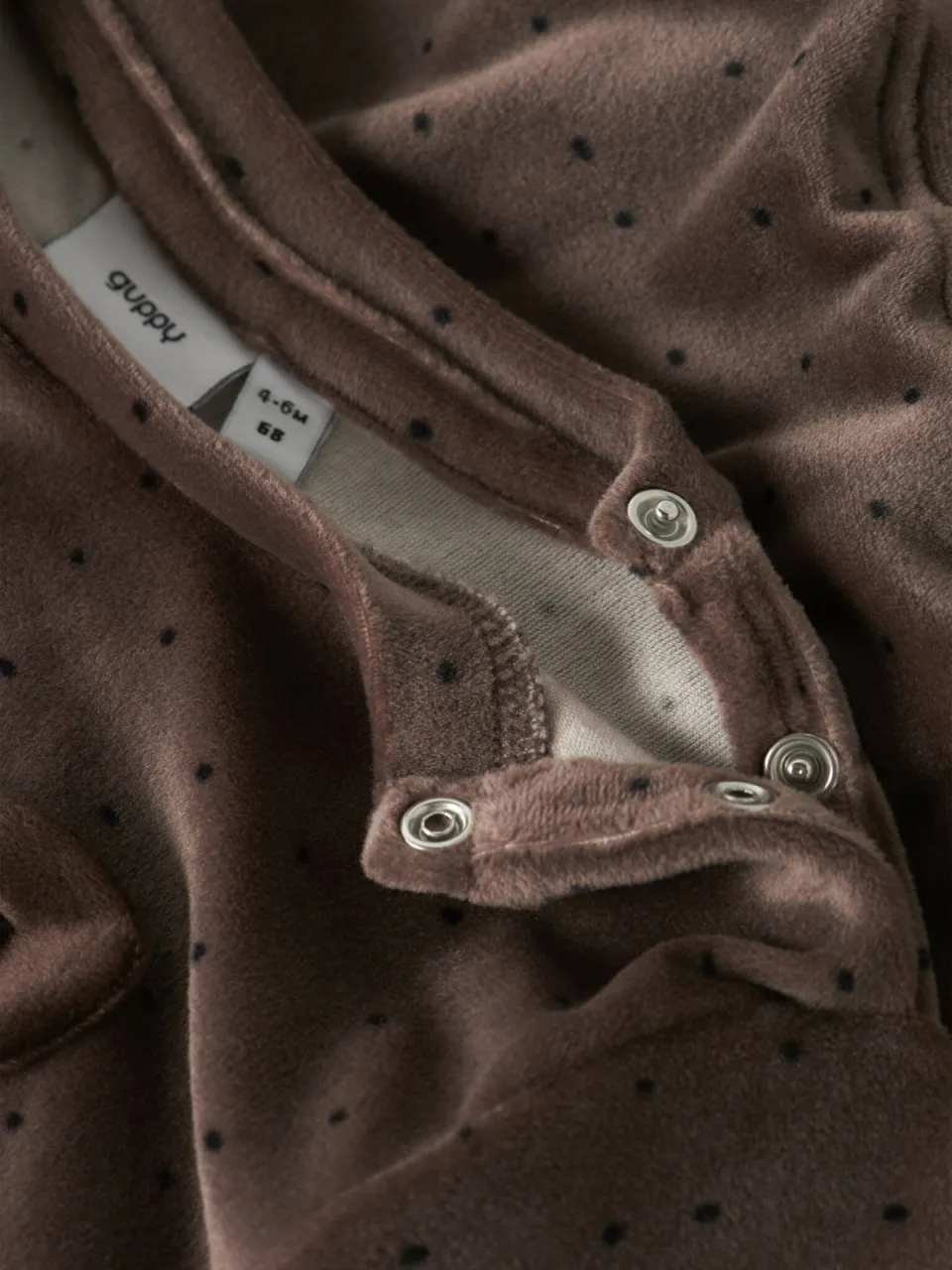 GUPPY BABY sweater met stippen - bruin Meisjes Polyester Ronde hals Printopdruk, foto 4