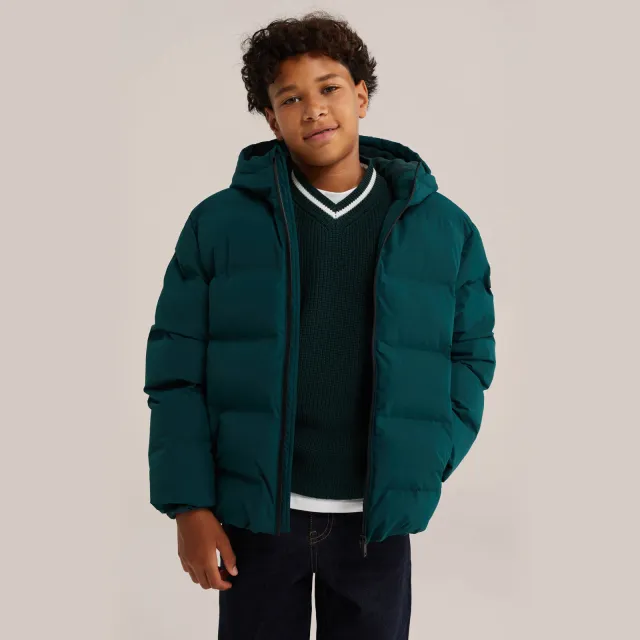 WE Fashion gewatteerde winterjas petrol