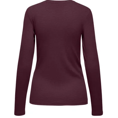 Only gebreide zwangerschaps longsleeve donkerrood, foto 2