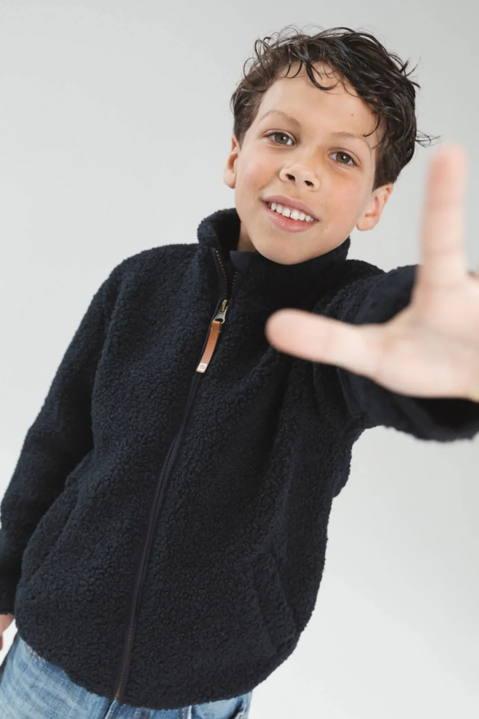 Moodstreet teddy jas donkerblauw, foto 3