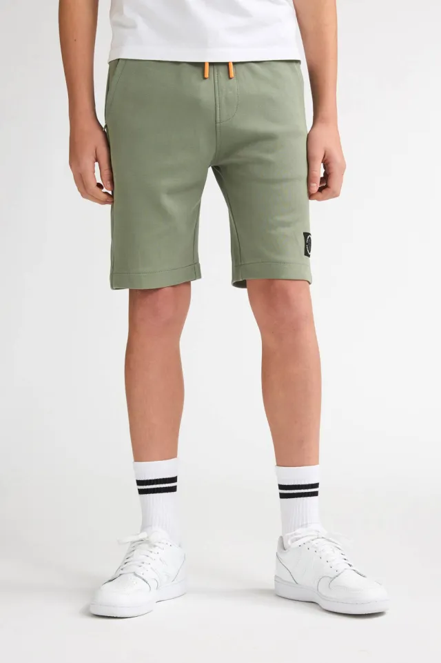 Petrol Industries relaxed sweatshort saliegroen, foto 5