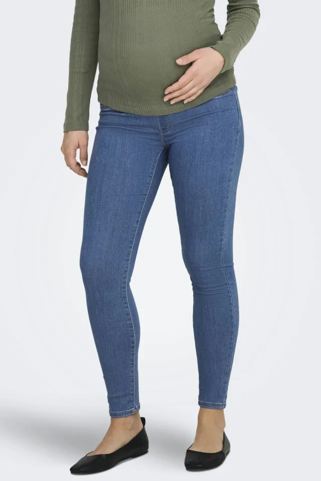 Only MATERNITY skinny zwangerschapsjeans OLMRAIN stonewashed