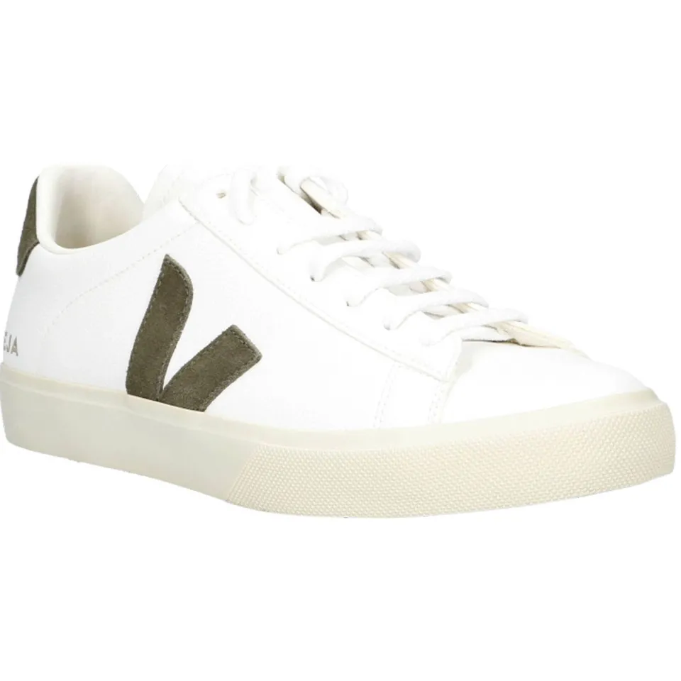 Veja Campo leren sneakers wit/kaki, foto 4