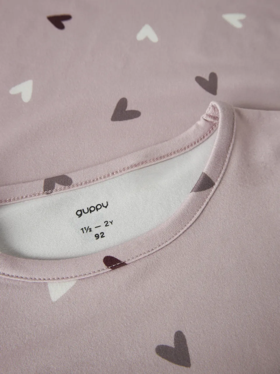 GUPPY MINI pyjama met hartjes oudroze, foto 4