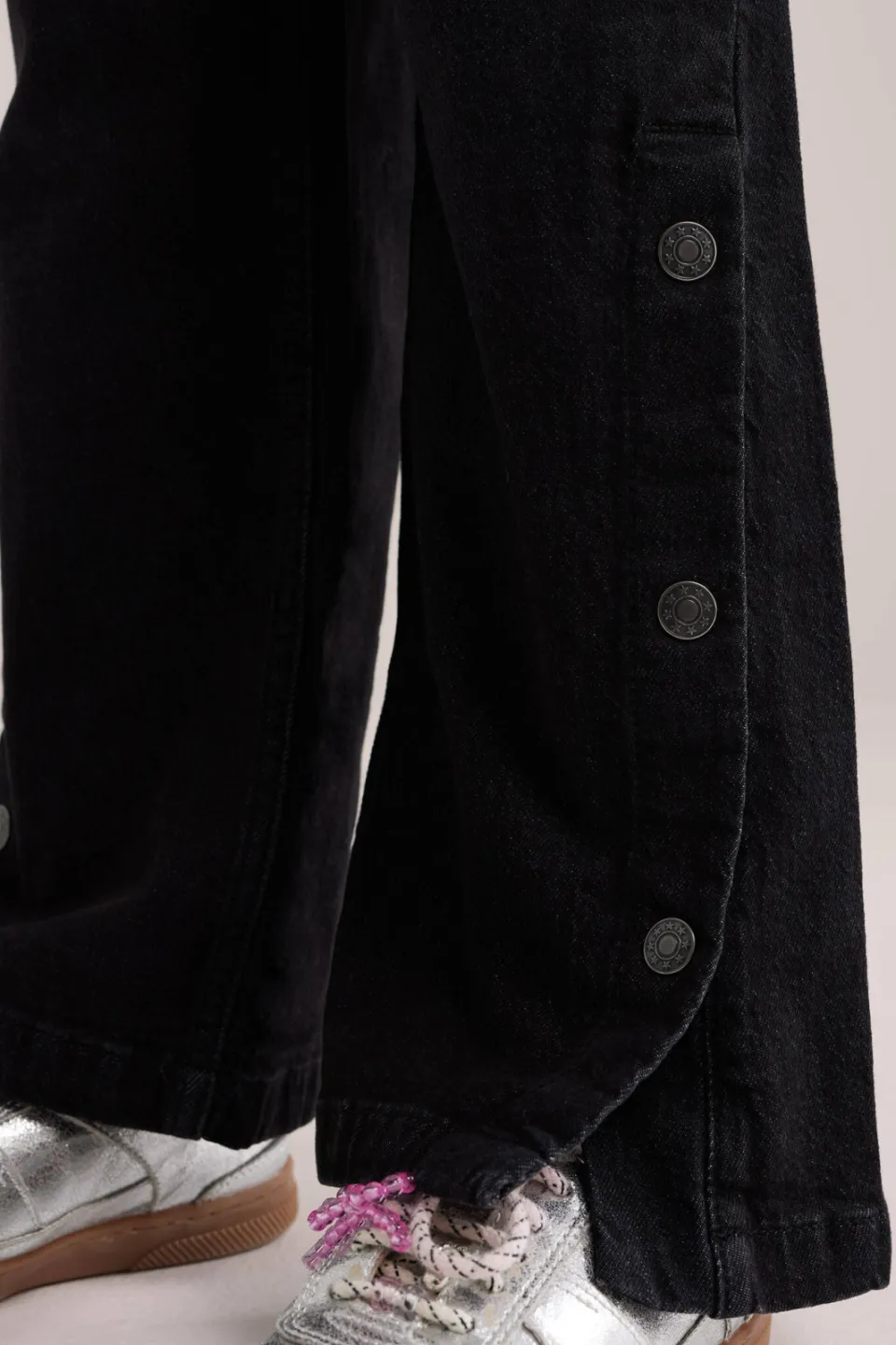 WE Fashion Blue Ridge wide leg jeans - black denim, foto 4