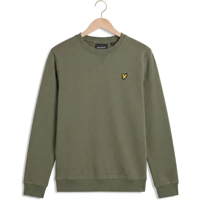 Lyle & Scott Jongens Truien & Vesten Brush Back Crew Neck Sweatshirt - Khaki Olijfgroen