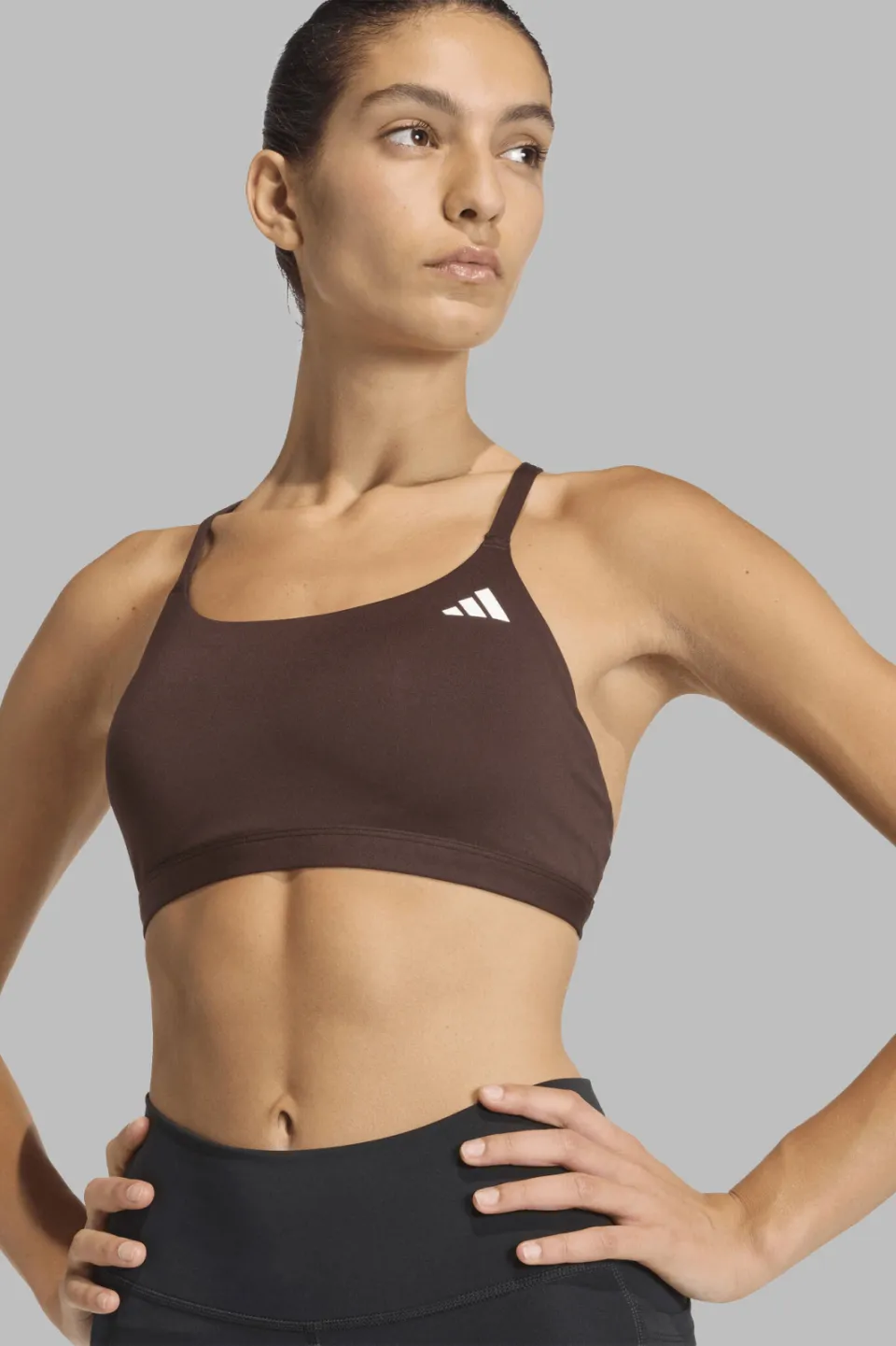 Adidas Performance Optimé sport-bh light support - bruin, foto 5