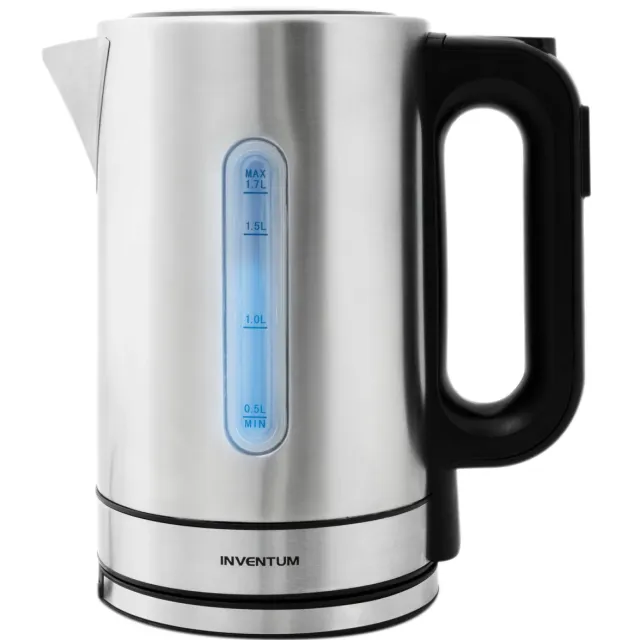 Inventum waterkoker - HW817D - 1,7 liter - RVS/zwart Grijs