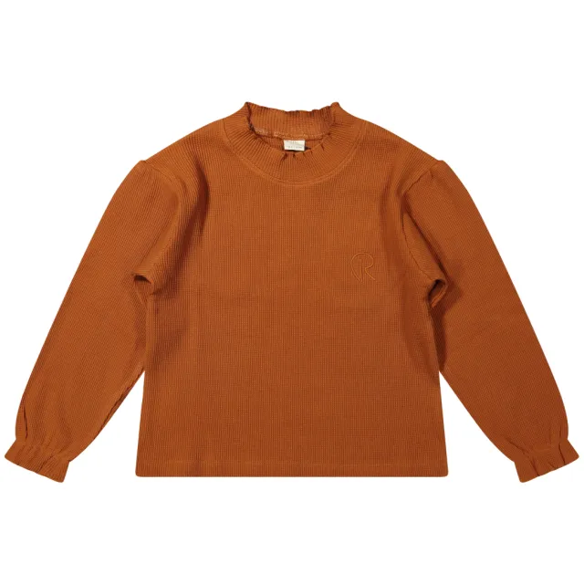 Riffle Amsterdam rechtvallende longsleeve brique, foto 2