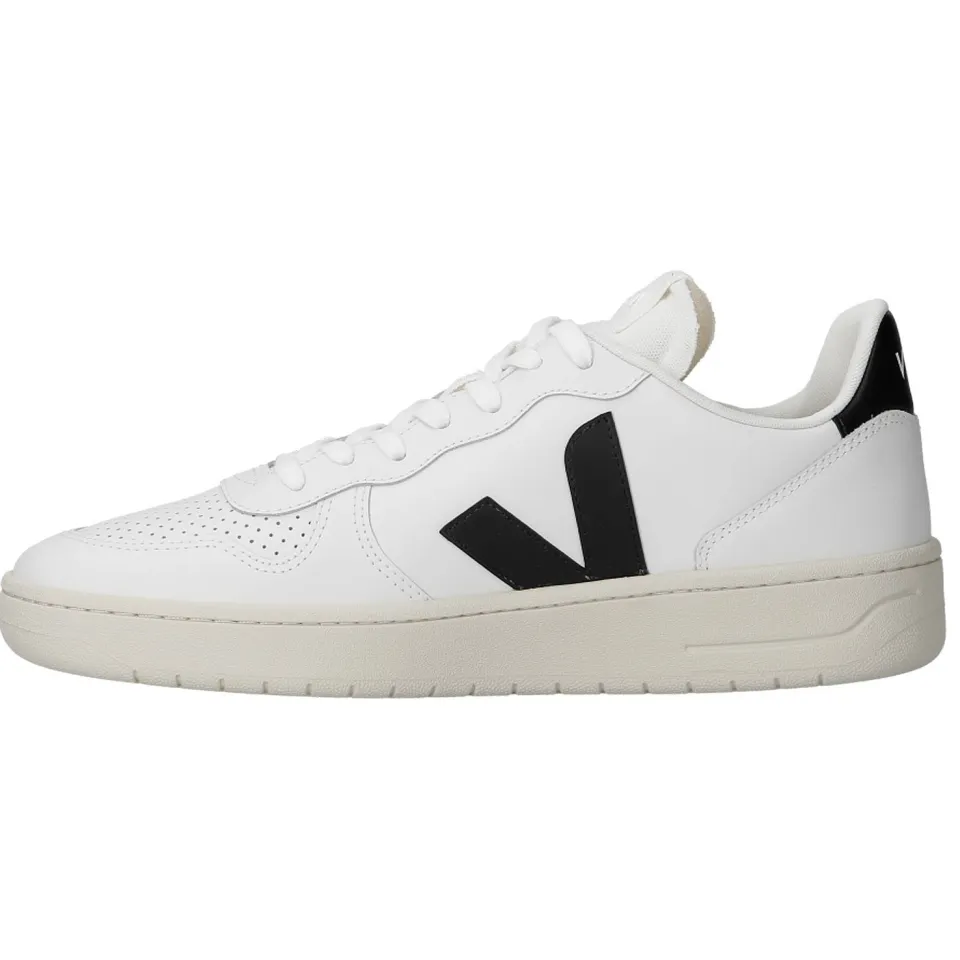 Veja V-10 leren sneakers - wit/zwart, foto 6