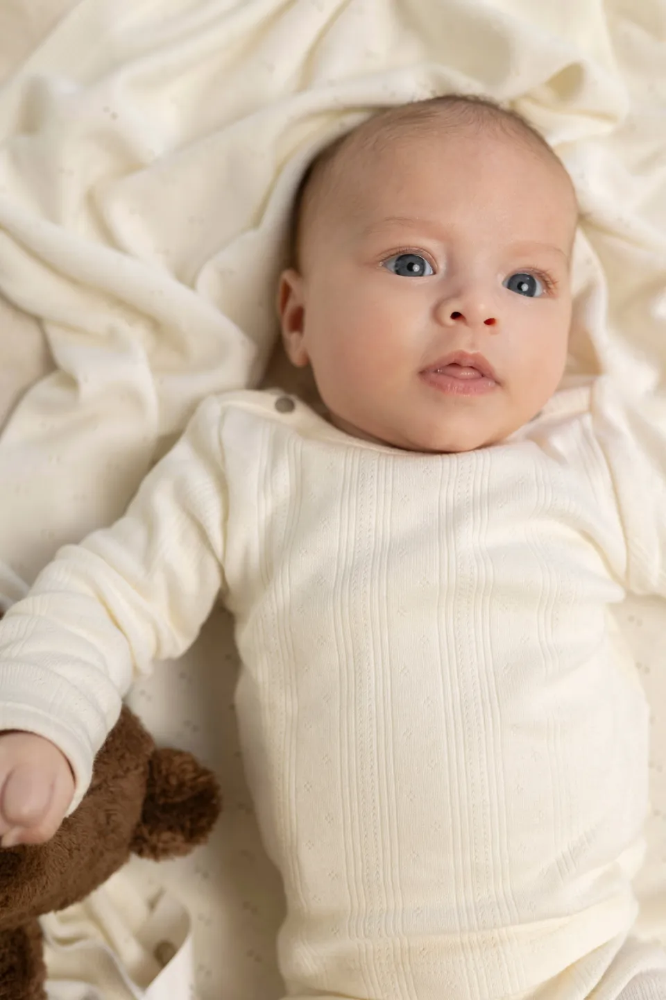 Noppies baby longsleeve ronde hals ecru