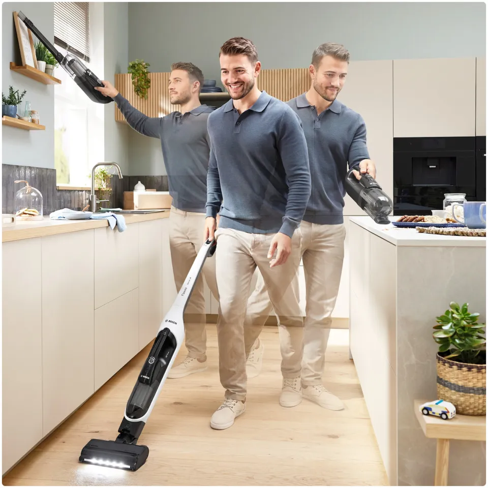 Bosch BHH4WM28 steelstofzuiger zonder zak wit, foto 3