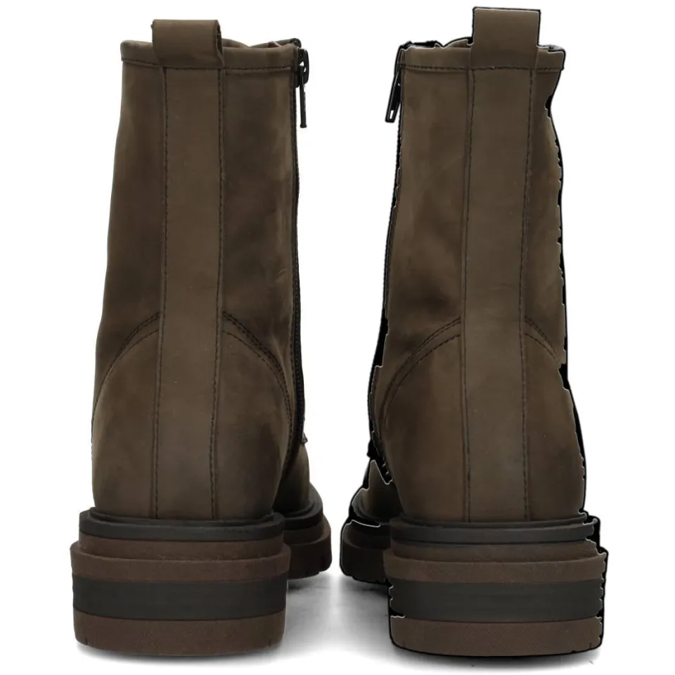 Poelman Jae nubuck veterboots donkerbruin, foto 2