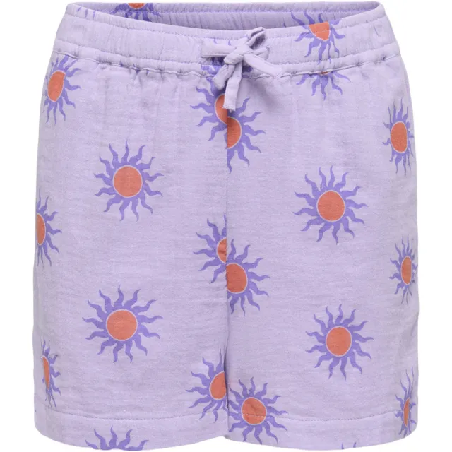 Only regular casual korte broek lila
