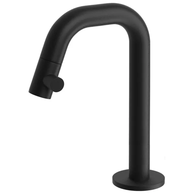 Clou Kaldur Fonteinkraan Met Korte Uitloop Rechts Zwart Mat 15.9x4.5x10.6cm Mat Zwart