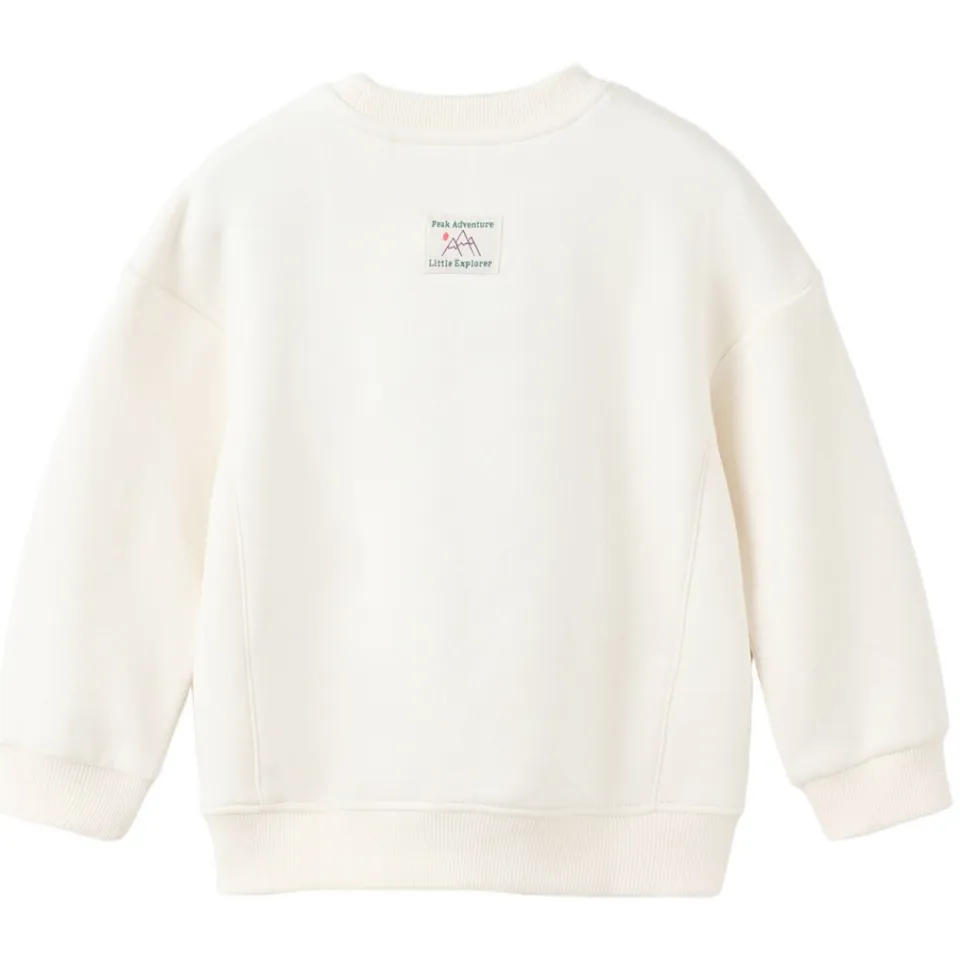 Mango Kids rechtvallende sweater met tekst - ecru, foto 3