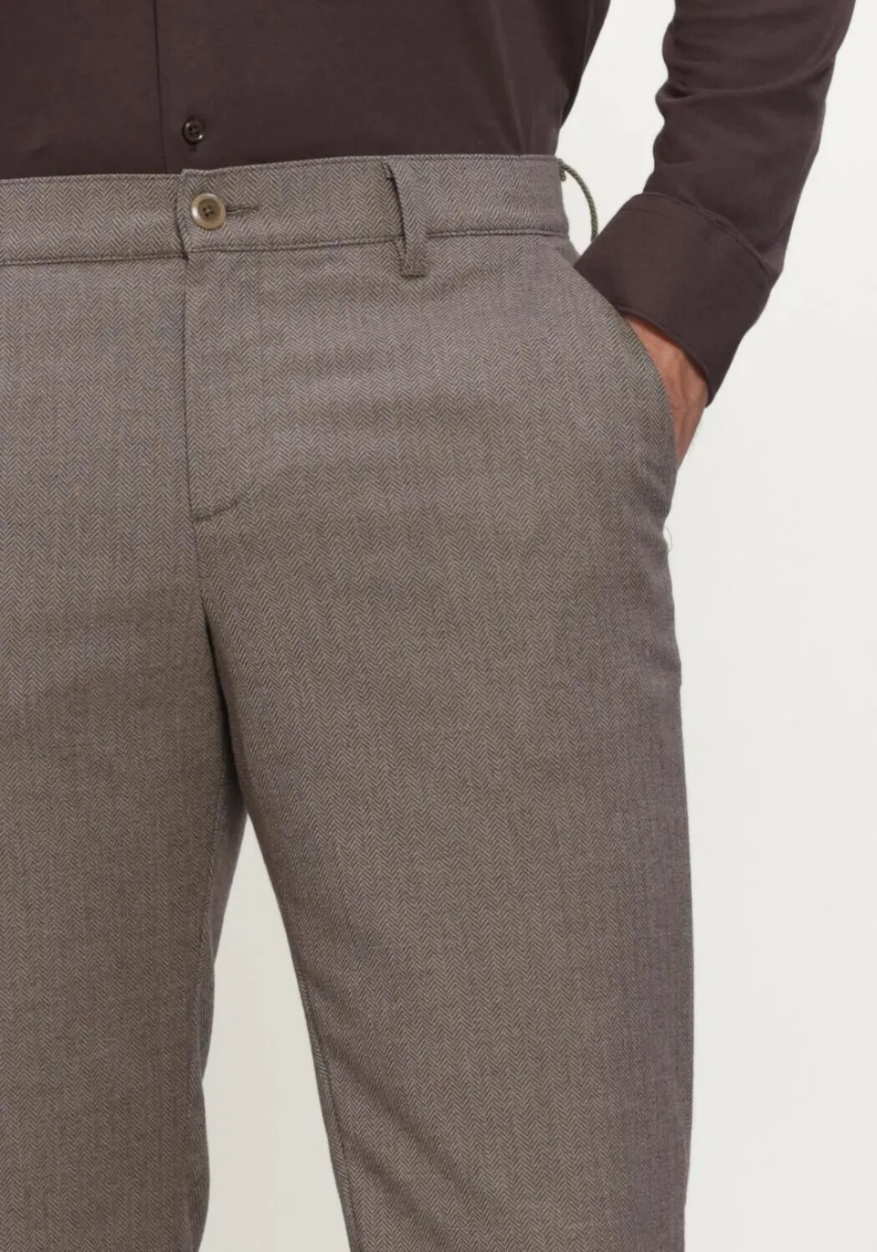 Alberto Lou chino broek taupe