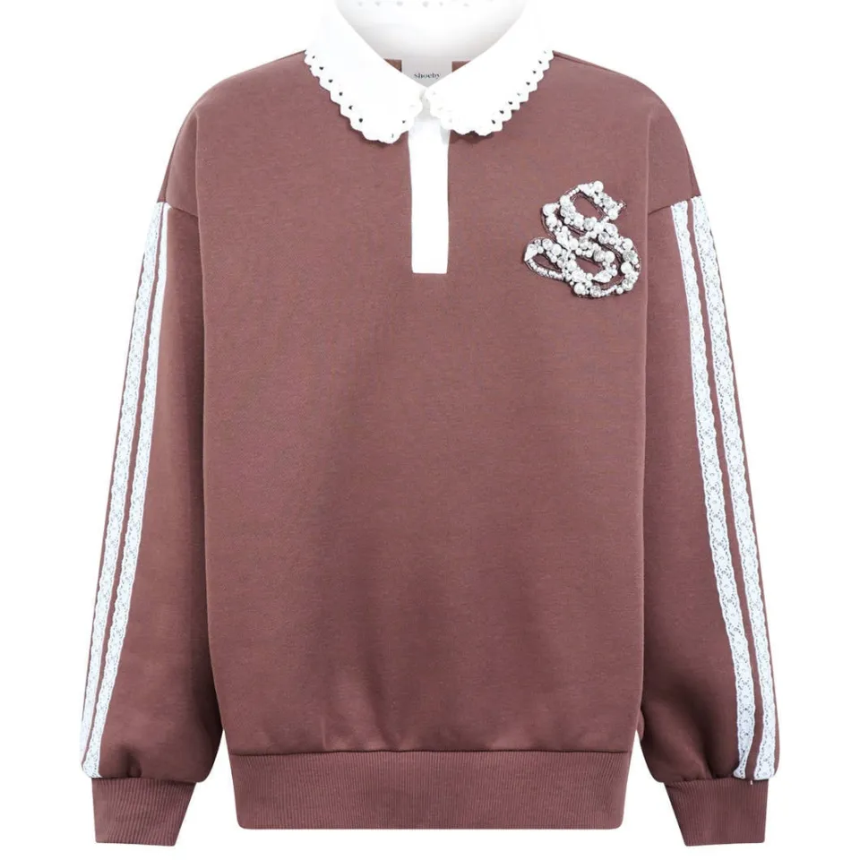 Shoeby sweater - bruin/wit, foto 2