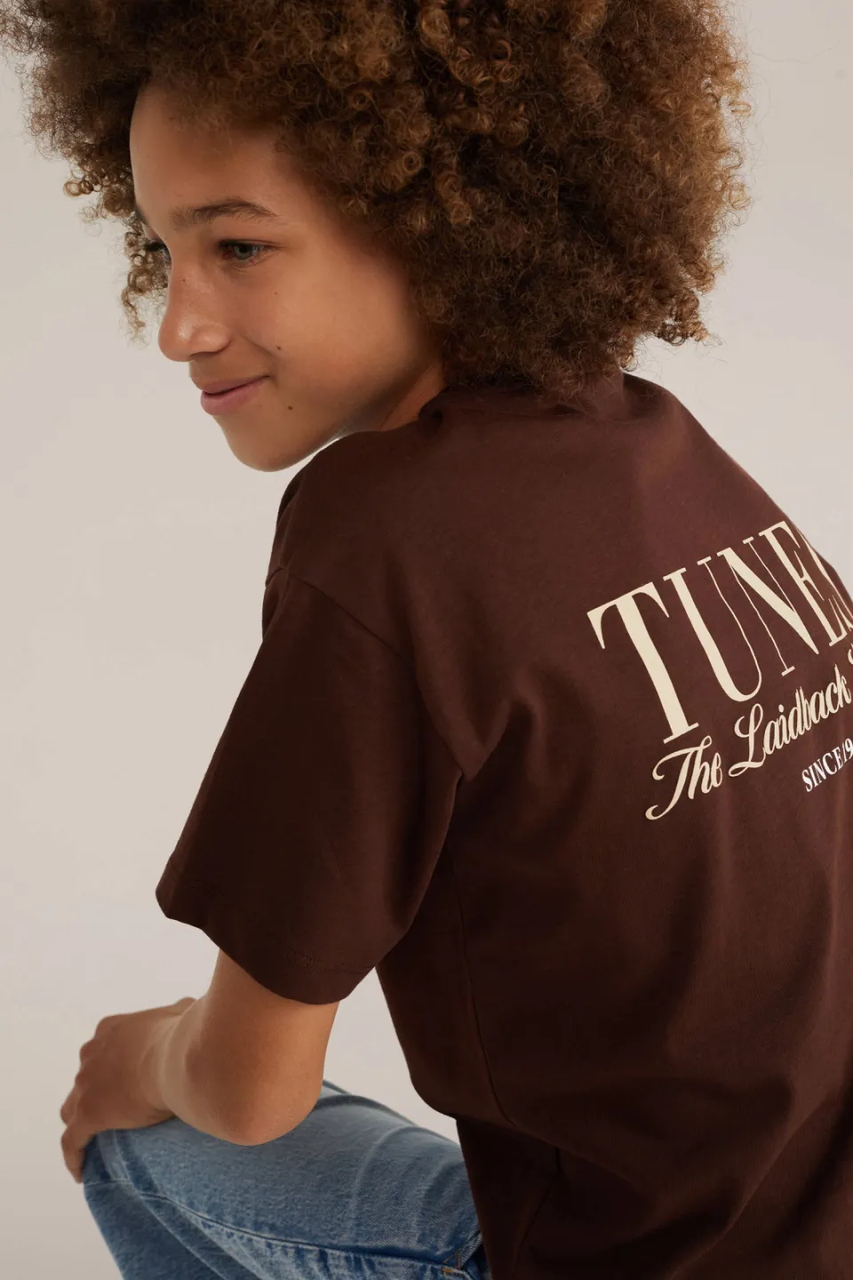 WE Fashion T-shirt met backprint donkerbruin, foto 7