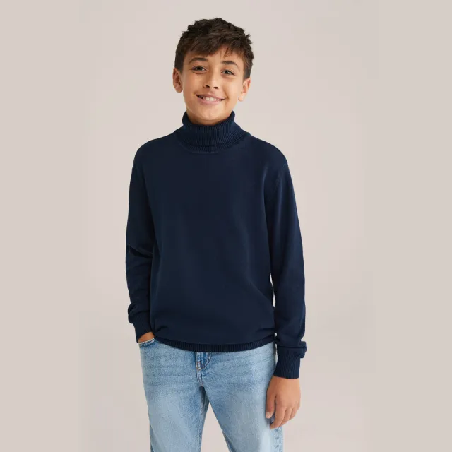WE Fashion coltrui marineblauw Marine blauw