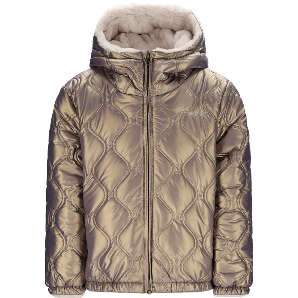 Like Flo imitatiebonten reversible jas beige, foto 2