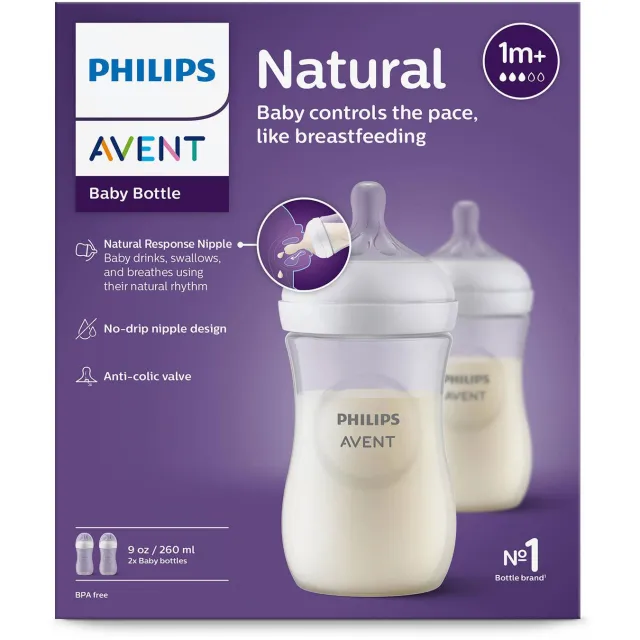 Philips AVENT Natural Response 2 babyflessen – 260 ml – Flow 2 - SCY900/02