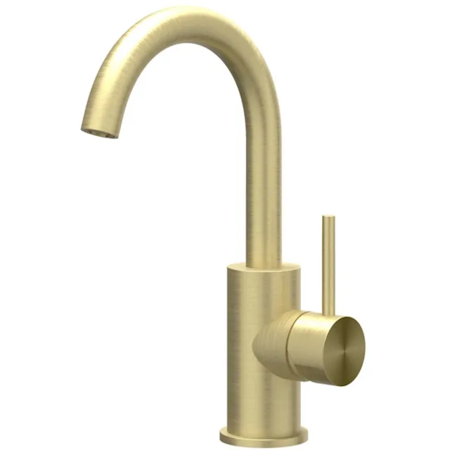 IVY Concord wastafelkraan draaibare uitloop geborsteld mat goud PVD Geborsteld RVS316 Mat Goud PVD
