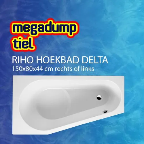 Riho Delta hoekbad wit Hoogglans Wit