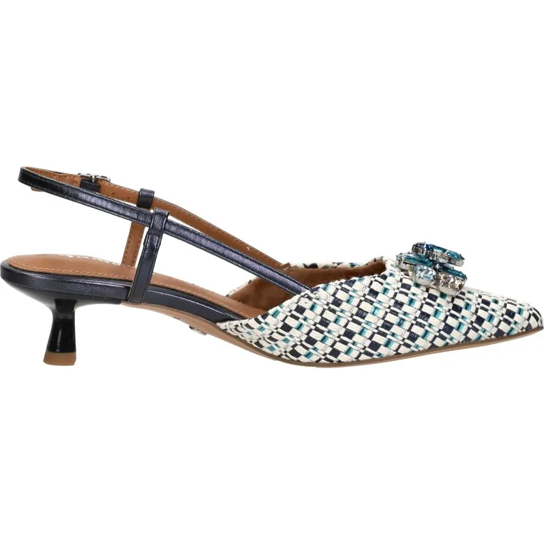 Tamaris slingbacks sandalen blauw, foto 4