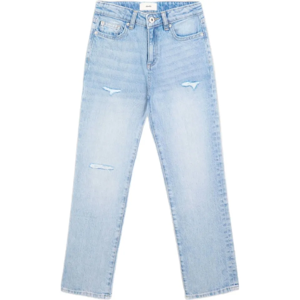 Shoeby straight regular waist regular fit jeans light blue denim, foto 3