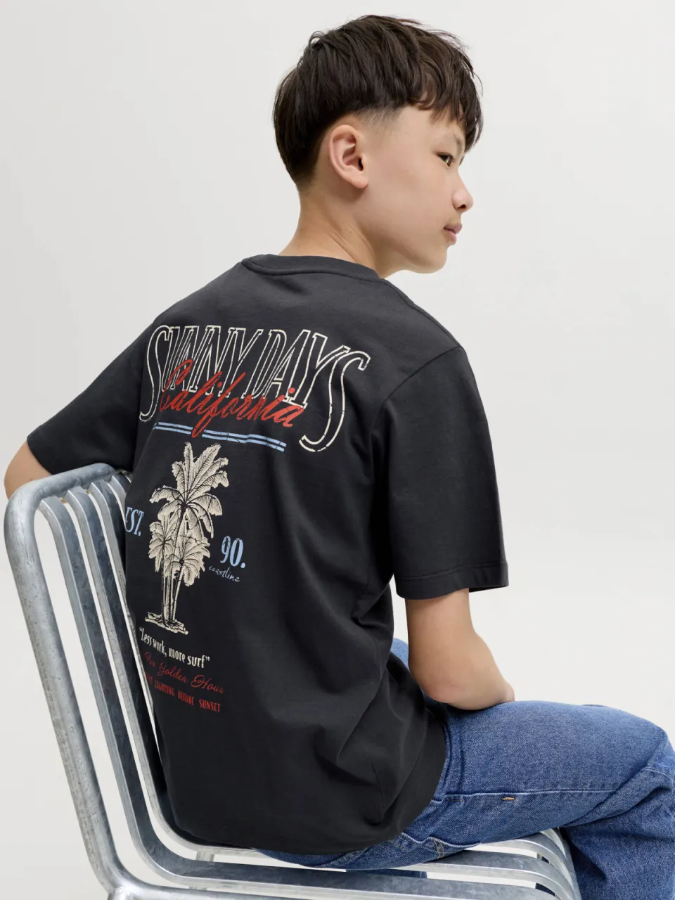 Jack & Jones T-shirt met backprint antraciet, foto 5