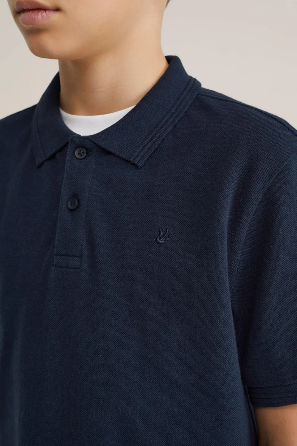WE Fashion polo donkerblauw, foto 5