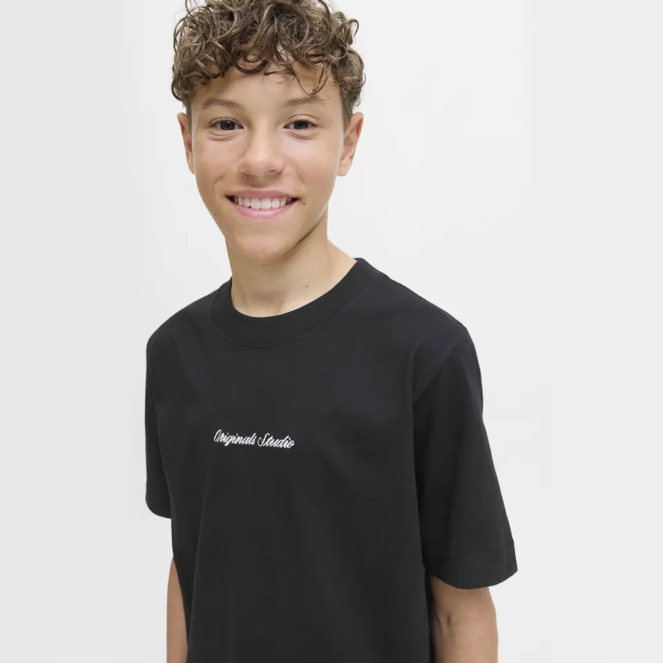 Jack & Jones Junior t-shirt zwart met tekstprint, foto 3