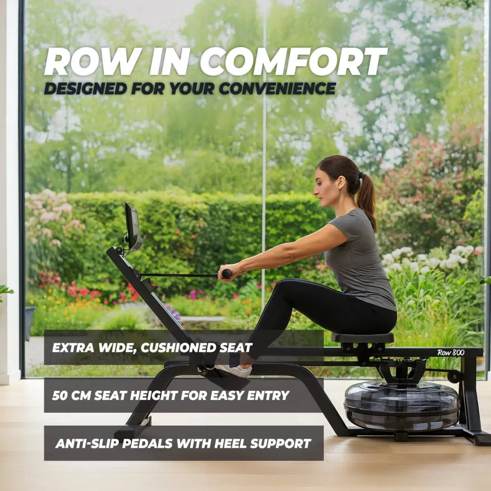 Virtufit Row 800 roeitrainer waterweerstand zwart, foto 3
