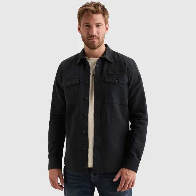 PME Legend regular fit overshirt - salute Donkerblauw