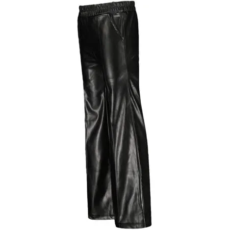 Vingino imitatieleren wide leg casual broek zwart, foto 2